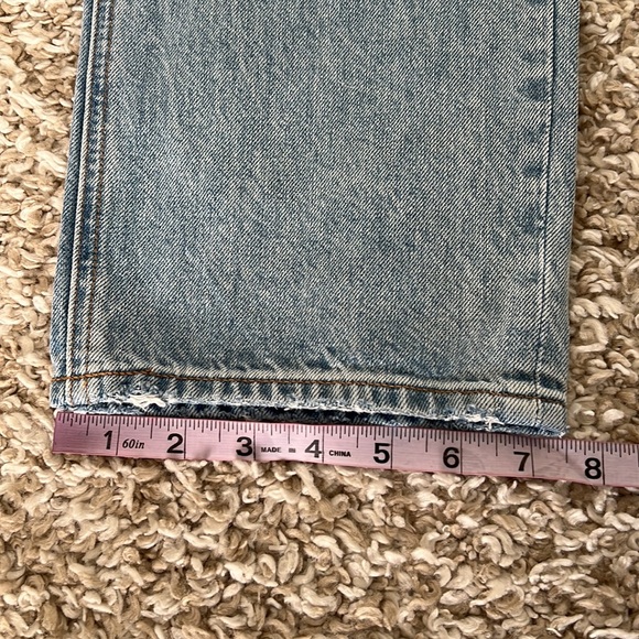 Never Worn Aritzia Denim Forum Joni High Rise Loose in Picture This Bleu Sz 26 - Picture 10 of 12